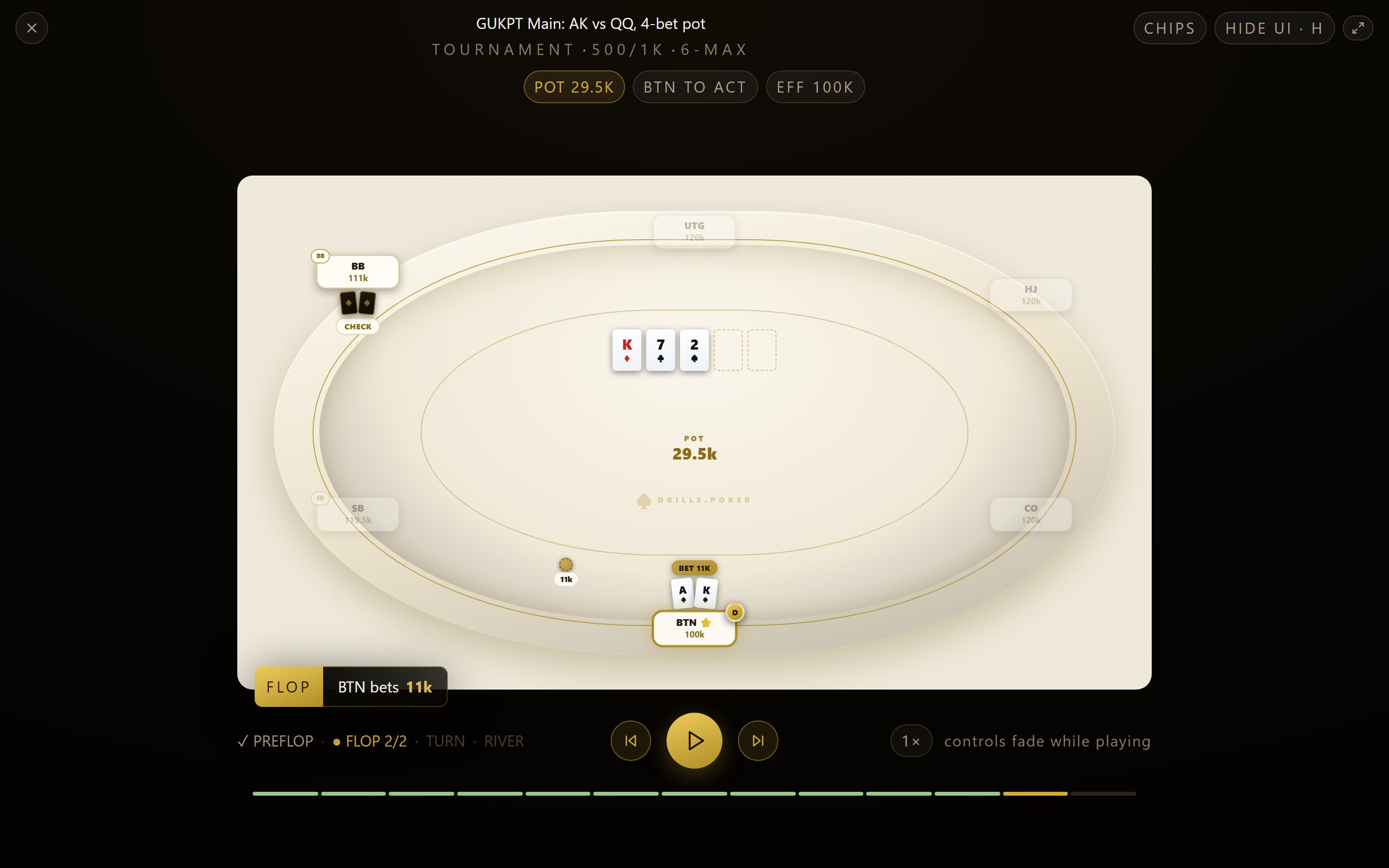 A hand playing back in the replay studio, captioned street by street